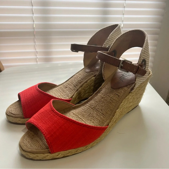 Lucky Brand Kyndra Espadrille Wedge Sandals in Cayenne 7.5 - Picture 3 of 8